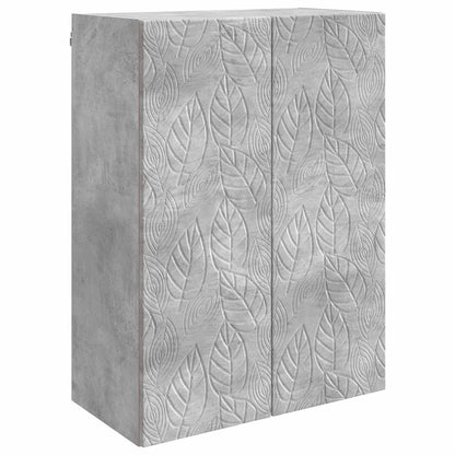vidaXL Wall-Mounted Cabinet Concrete Grey 66 x 34.5 x 90 cm