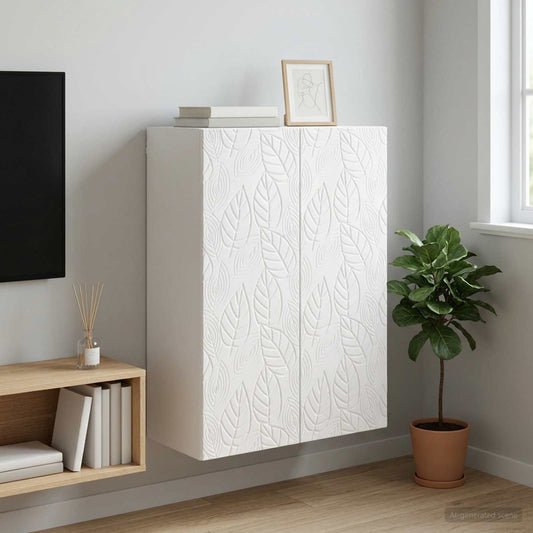 vidaXL Wall-Mounted Cabinet High Gloss White 66 x 34.5 x 90 cm