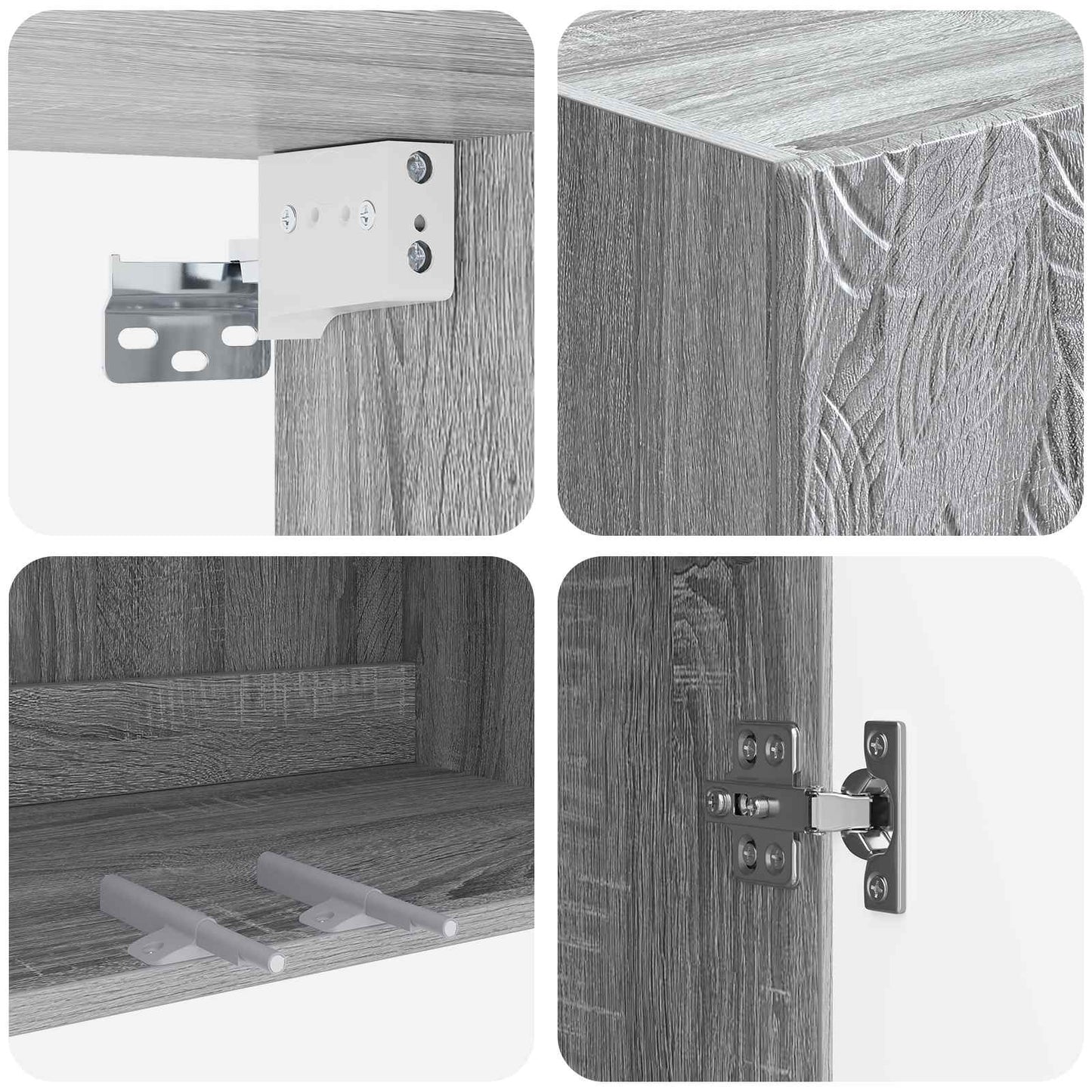 vidaXL Wall-Mounted Cabinet 66 x 34.5 x 90 cm Engineered Wood