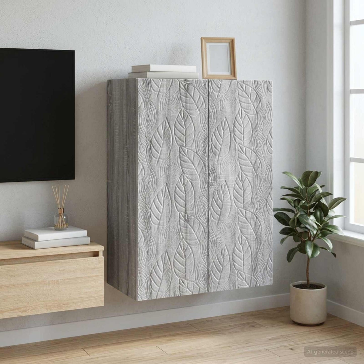 vidaXL Wall-Mounted Cabinet 66 x 34.5 x 90 cm Engineered Wood