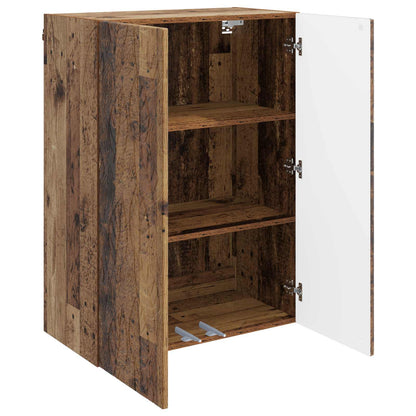 vidaXL Wall-Mounted Cabinet Old Wood 66 x 34.5 x 90 cm Engineered Wood