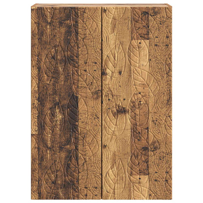 vidaXL Wall-Mounted Cabinet Old Wood 66 x 34.5 x 90 cm Engineered Wood