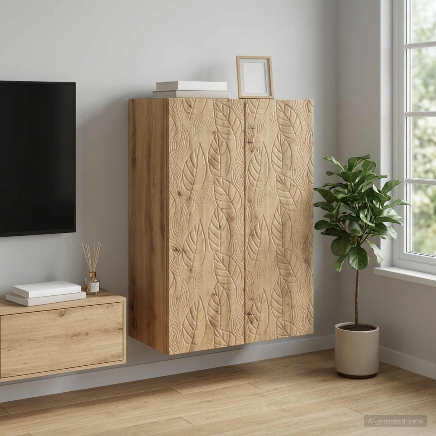 vidaXL Wall-Mounted Cabinet 66 x 34.5 x 90 cm Engineered Wood