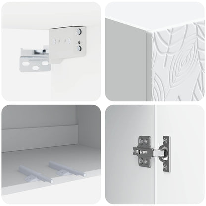 vidaXL Wall-Mounted Cabinet White 59 x 31 x 60 cm Engineered Wood