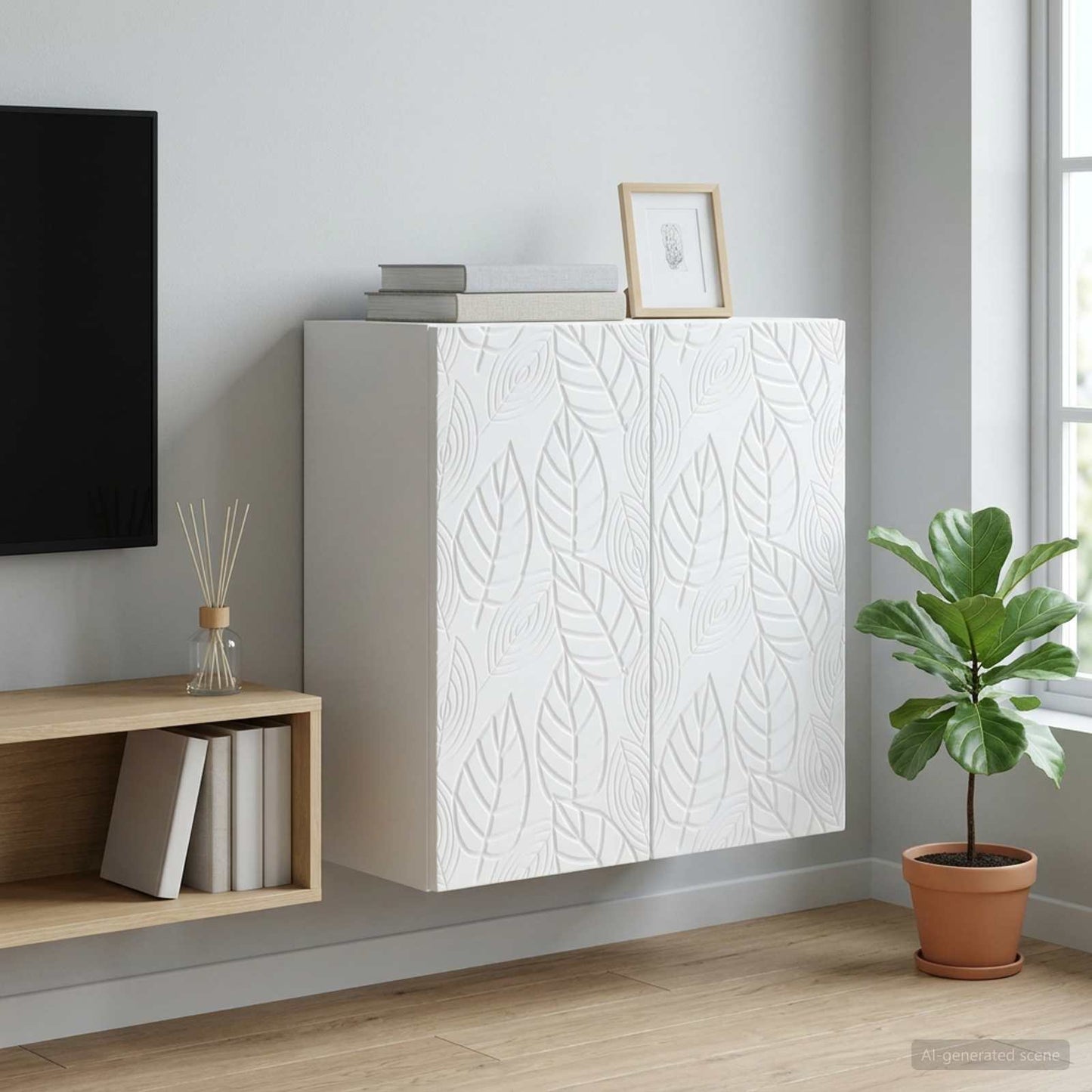 vidaXL Wall-Mounted Cabinet White 59 x 31 x 60 cm Engineered Wood