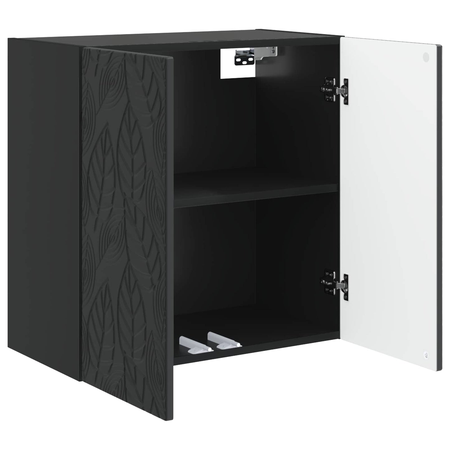 vidaXL Wall-Mounted Cabinet Black 59 x 31 x 60 cm Engineered Wood
