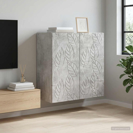 vidaXL Wall-Mounted Cabinet Concrete Grey 59 x 31 x 60 cm