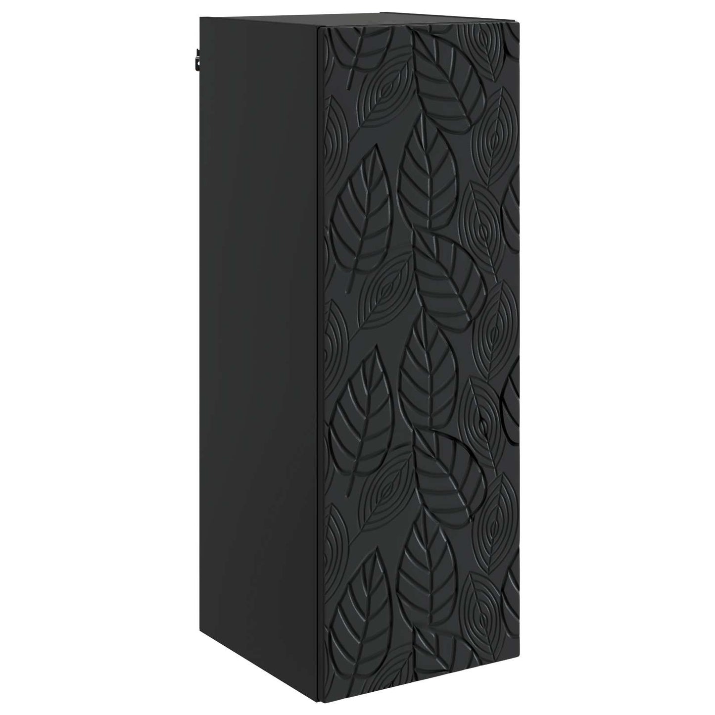 vidaXL Wall-Mounted Cabinet Black 33 x 34.5 x 90 cm Engineered Wood