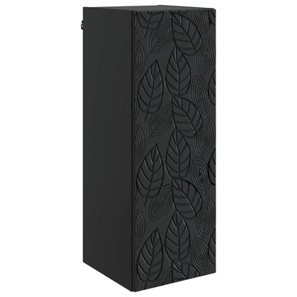 vidaXL Wall-Mounted Cabinet Black 33 x 34.5 x 90 cm Engineered Wood