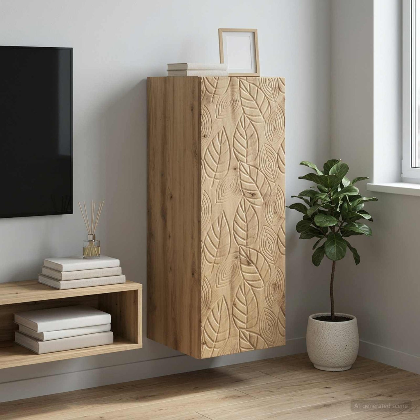vidaXL Wall-Mounted Cabinet Artisan Oak 33 x 34.5 x 90 cm