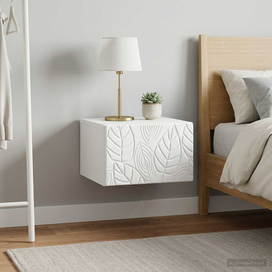 vidaXL Wall-Mounted Side Table 2 pcs White 34.5 x 33 x 20 cm