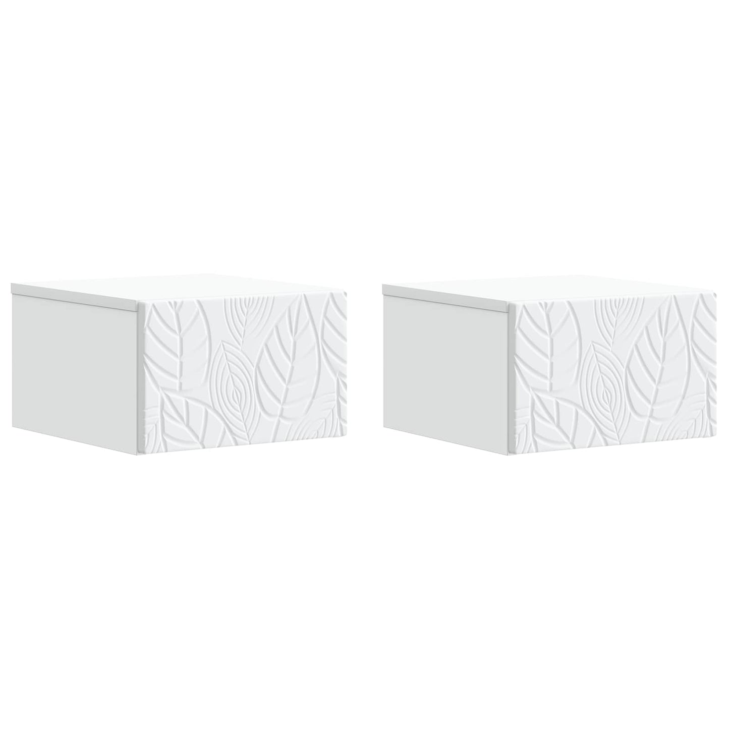 vidaXL Wall-Mounted Side Table 2 pcs White 34.5 x 33 x 20 cm