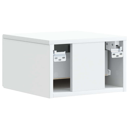 vidaXL Wall-Mounted Side Table 2 pcs White 34.5 x 33 x 20 cm