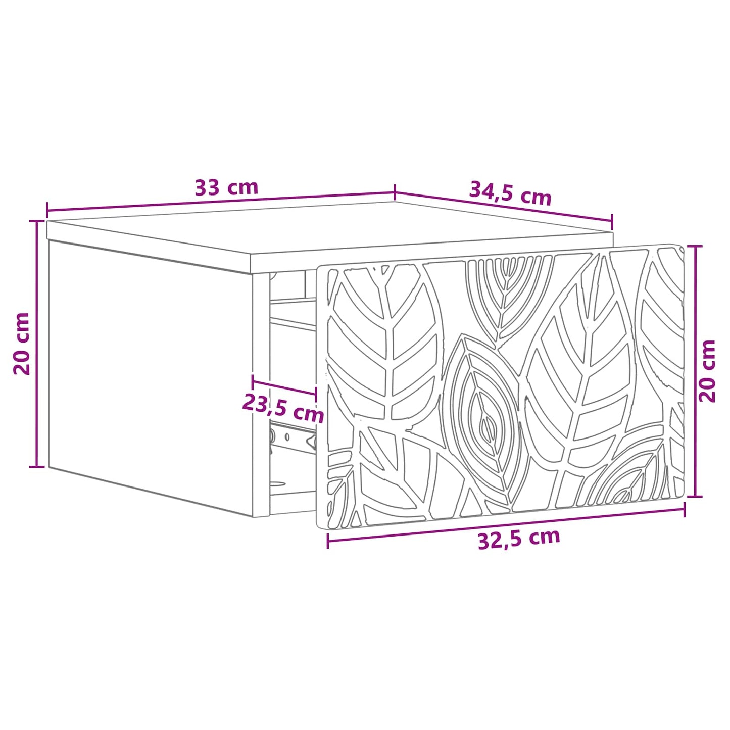 vidaXL Wall-Mounted Side Table 2 pcs White 34.5 x 33 x 20 cm