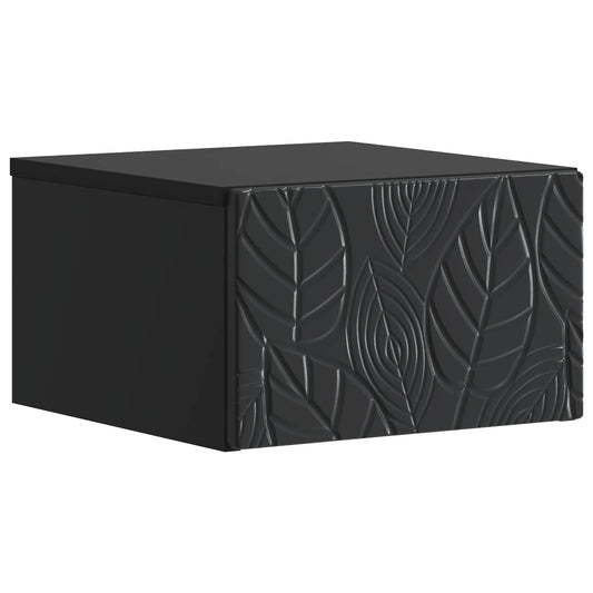 vidaXL Wall-Mounted Side Table Black 34.5 x 33 x 20 cm Engineered Wood