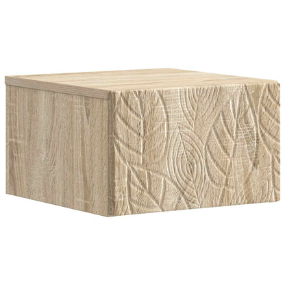 vidaXL Wall-Mounted Side Table 2 pcs Sonoma Oak 34.5 x 33 x 20 cm