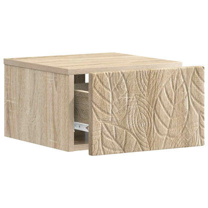 vidaXL Wall-Mounted Side Table 2 pcs Sonoma Oak 34.5 x 33 x 20 cm