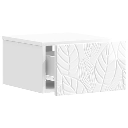 vidaXL Wall-Mounted Side Table 2 pcs High Gloss White