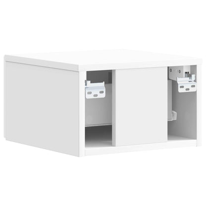 vidaXL Wall-Mounted Side Table 2 pcs High Gloss White