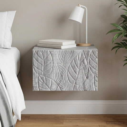 vidaXL Wall-Mounted Side Table Grey Sonoma 34.5 x 33 x 20 cm