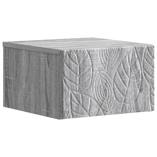 vidaXL Wall-Mounted Side Table Grey Sonoma 34.5 x 33 x 20 cm