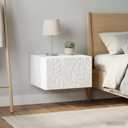 vidaXL Wall-Mounted Bedside Cabinet 2 pcs White 49 x 34.5 x 20 cm