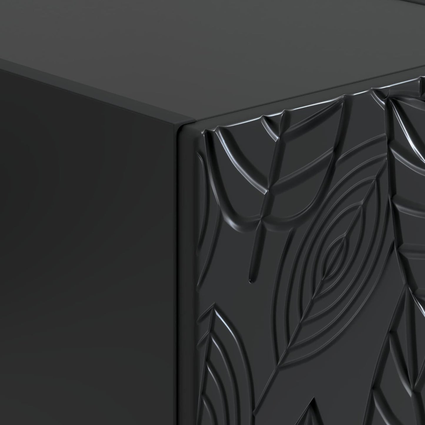 vidaXL Wall-Mounted Bedside Cabinet 2 pcs Black 49 x 34.5 x 20 cm