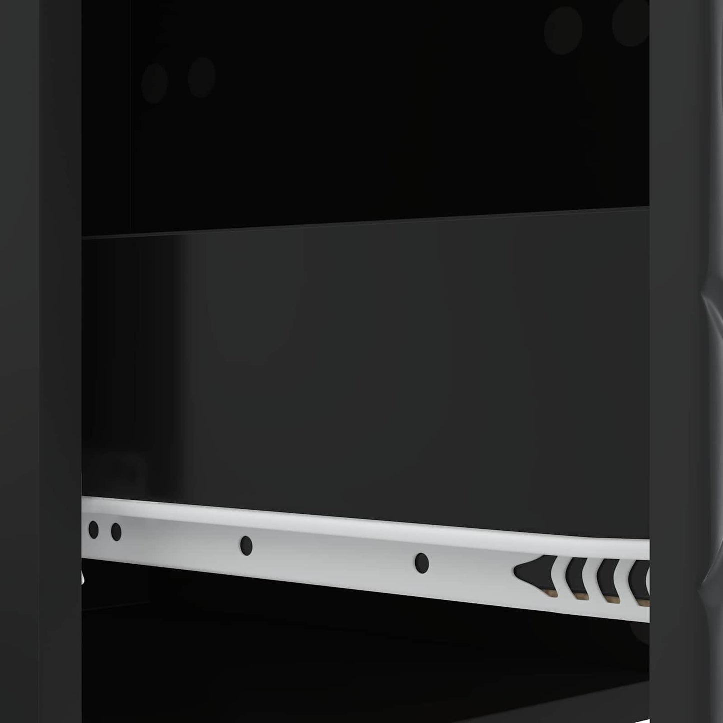 vidaXL Wall-Mounted Bedside Cabinet 2 pcs Black 49 x 34.5 x 20 cm
