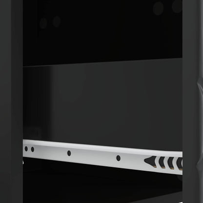 vidaXL Wall-Mounted Bedside Cabinet 2 pcs Black 49 x 34.5 x 20 cm