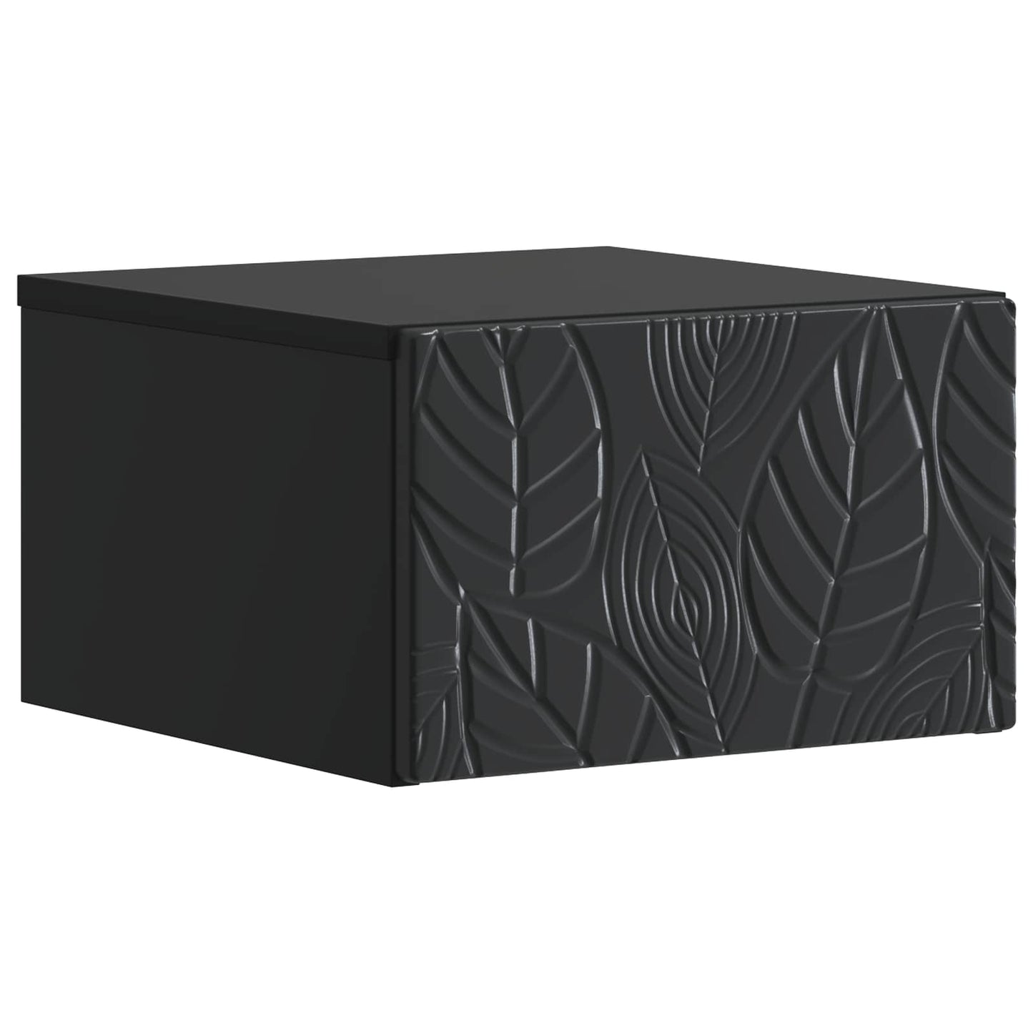 vidaXL Wall-Mounted Bedside Cabinet 2 pcs Black 49 x 34.5 x 20 cm