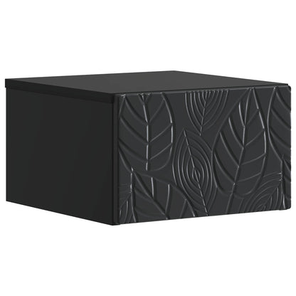 vidaXL Wall-Mounted Bedside Cabinet 2 pcs Black 49 x 34.5 x 20 cm