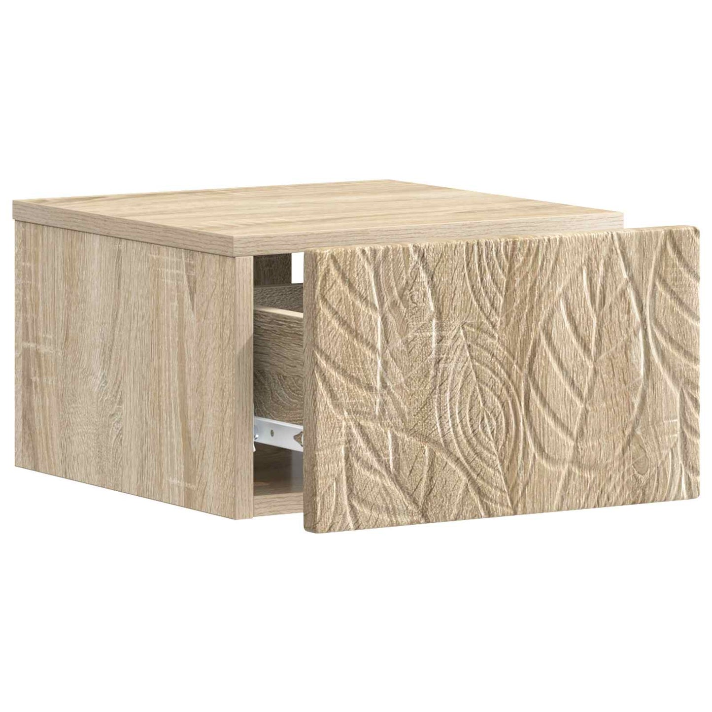 vidaXL Wall-Mounted Bedside Cabinet Sonoma Oak 49 x 34.5 x 20 cm