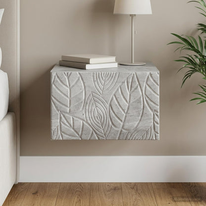 vidaXL Wall-Mounted Bedside Cabinet Concrete Grey 49 x 34.5 x 20 cm