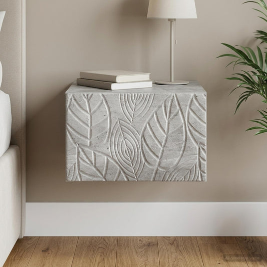 vidaXL Wall-Mounted Bedside Cabinet Concrete Grey 49 x 34.5 x 20 cm