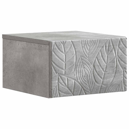 vidaXL Wall-Mounted Bedside Cabinet 2 pcs Concrete Grey