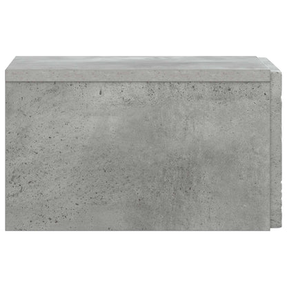 vidaXL Wall-Mounted Bedside Cabinet 2 pcs Concrete Grey