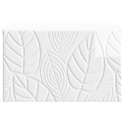vidaXL Wall-Mounted Bedside Cabinet High Gloss White 49 x 34.5 x 20 cm