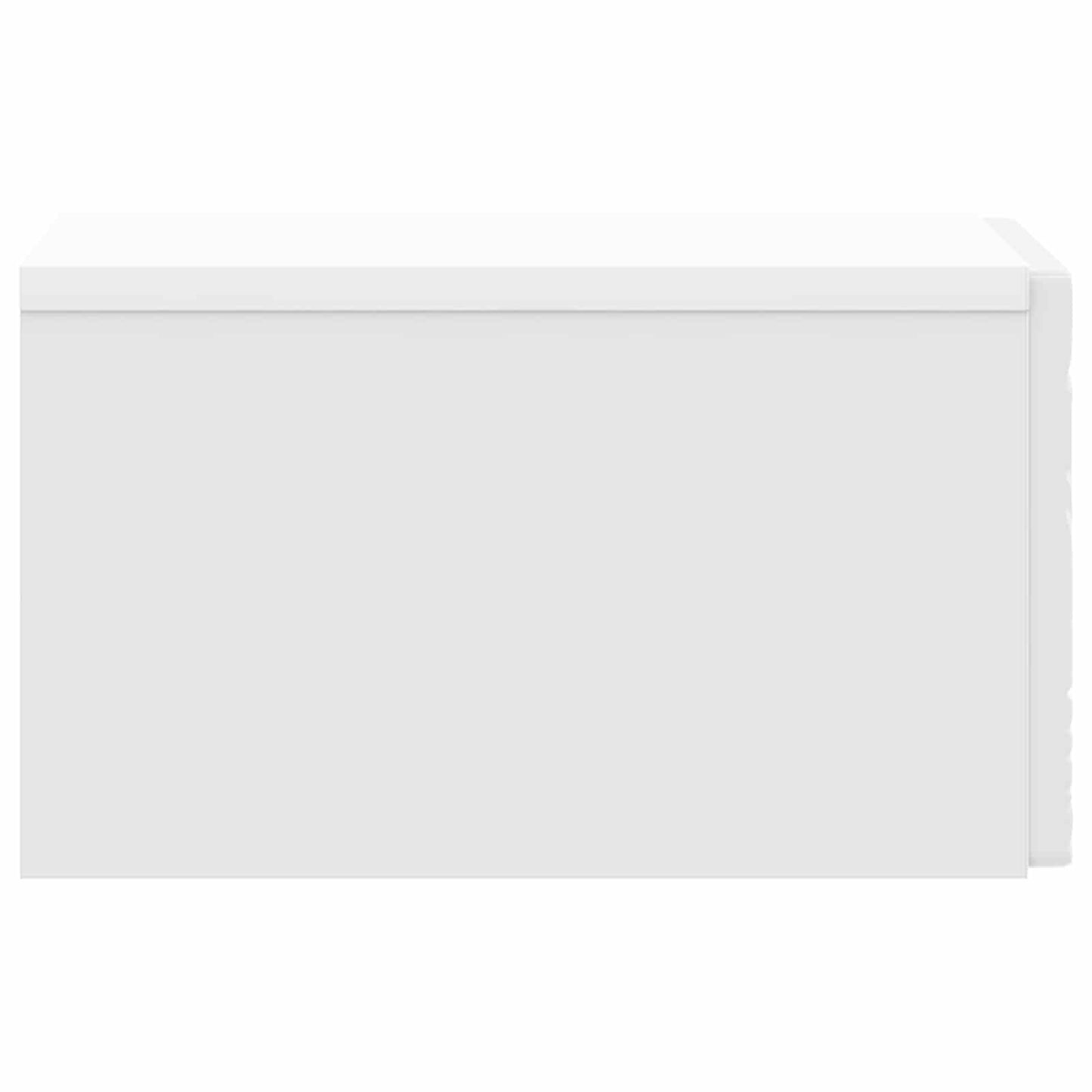 vidaXL Wall-Mounted Bedside Cabinet High Gloss White 49 x 34.5 x 20 cm