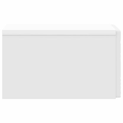 vidaXL Wall-Mounted Bedside Cabinet High Gloss White 49 x 34.5 x 20 cm