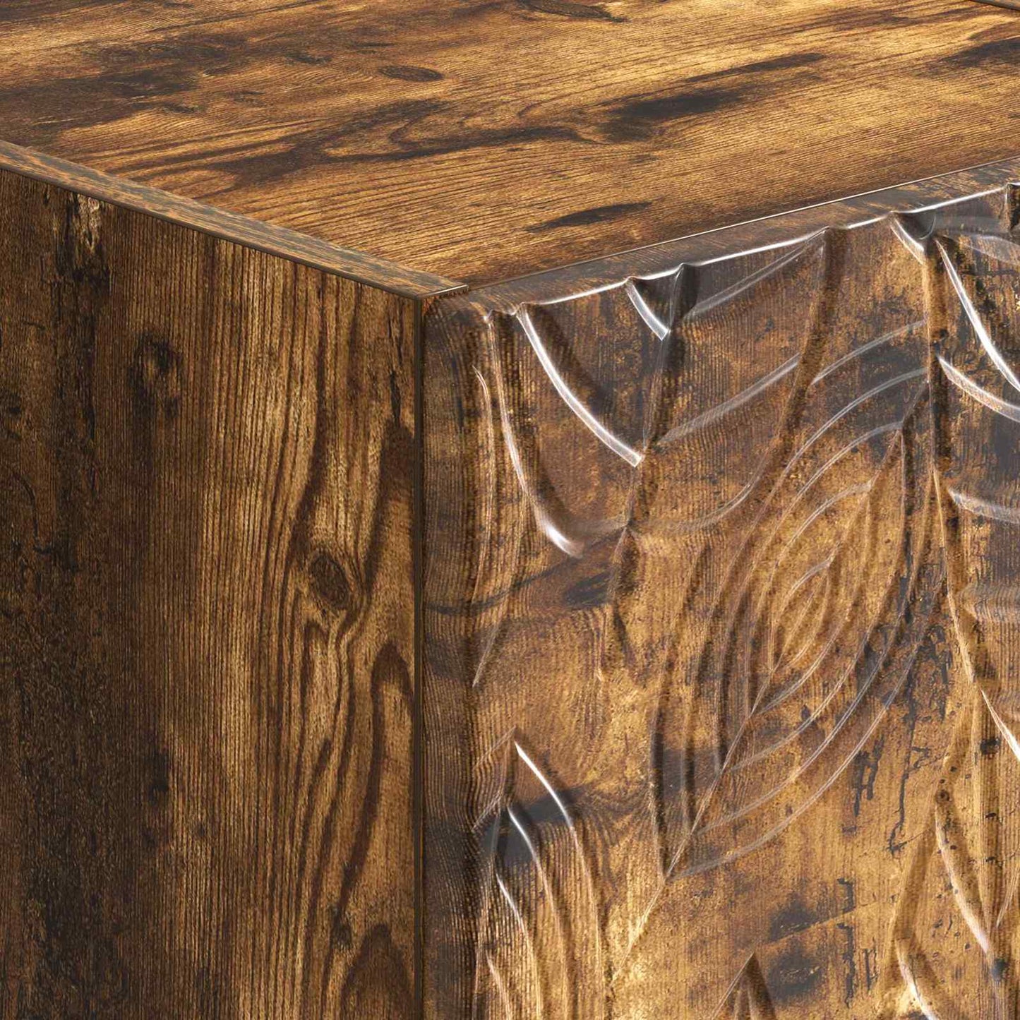 vidaXL Wall-Mounted Bedside Cabinet Smoked Oak 49 x 34.5 x 20 cm