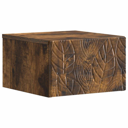 vidaXL Wall-Mounted Bedside Cabinet Smoked Oak 49 x 34.5 x 20 cm