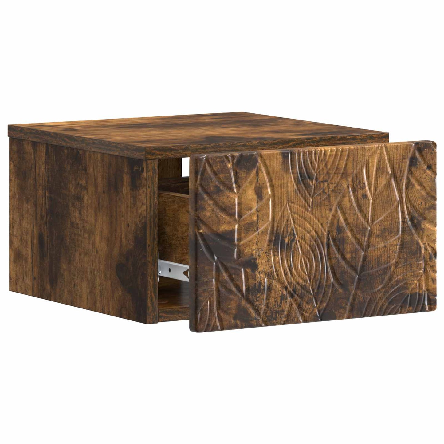 vidaXL Wall-Mounted Bedside Cabinet Smoked Oak 49 x 34.5 x 20 cm