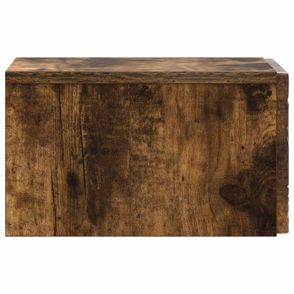 vidaXL Wall-Mounted Bedside Cabinet Smoked Oak 49 x 34.5 x 20 cm