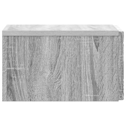 vidaXL Wall-Mounted Bedside Cabinet Grey Sonoma 49 x 34.5 x 20 cm