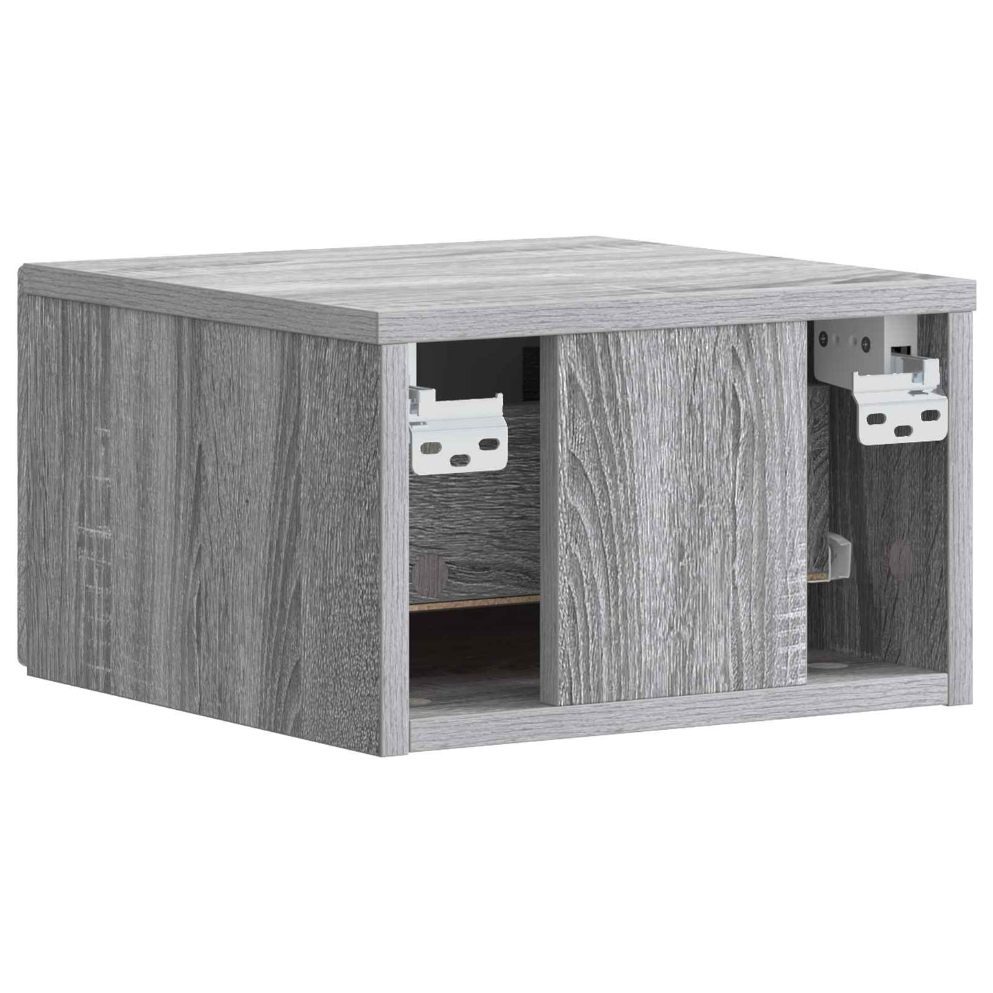 vidaXL Wall-Mounted Bedside Cabinet 2 pcs Grey Sonoma