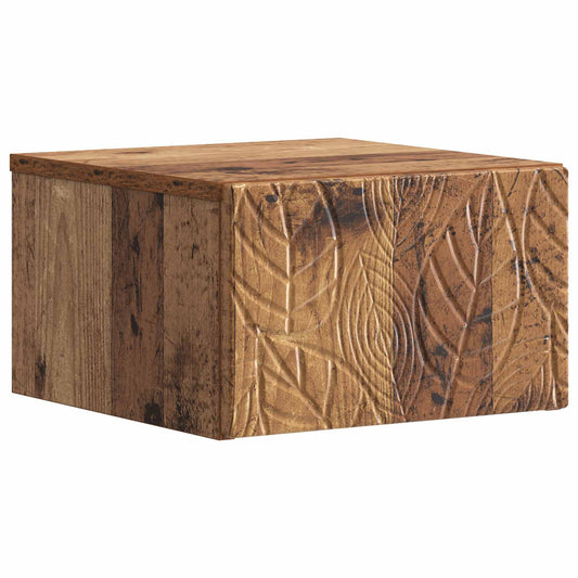 vidaXL Wall-Mounted Bedside Cabinet Old Wood 49 x 34.5 x 20 cm