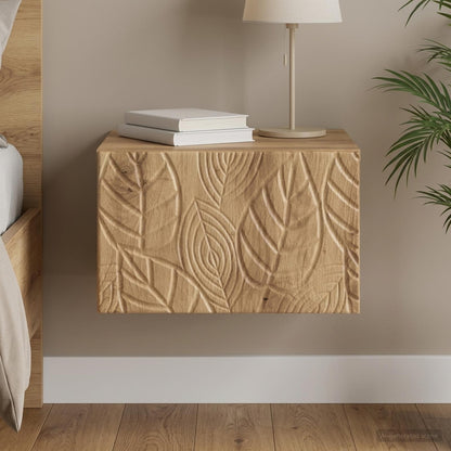 vidaXL Wall-Mounted Bedside Cabinet Artisan Oak 49 x 34.5 x 20 cm
