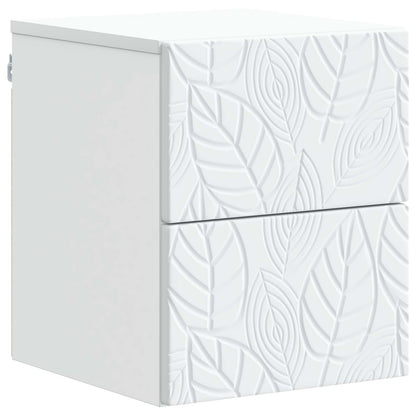 vidaXL Wall-Mounted Bedside Cabinet White 34.5 x 33 x 40 cm