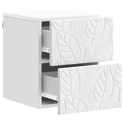 vidaXL Wall-Mounted Bedside Cabinet White 34.5 x 33 x 40 cm