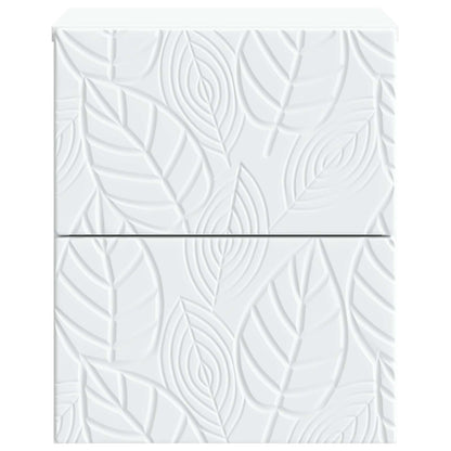 vidaXL Wall-Mounted Bedside Cabinet White 34.5 x 33 x 40 cm